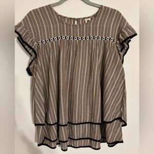 Ivy Jane layered embroidered blouse S